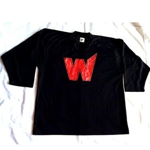 Pear Sox Air Mesh Red W  Black Hockey Jersey Large